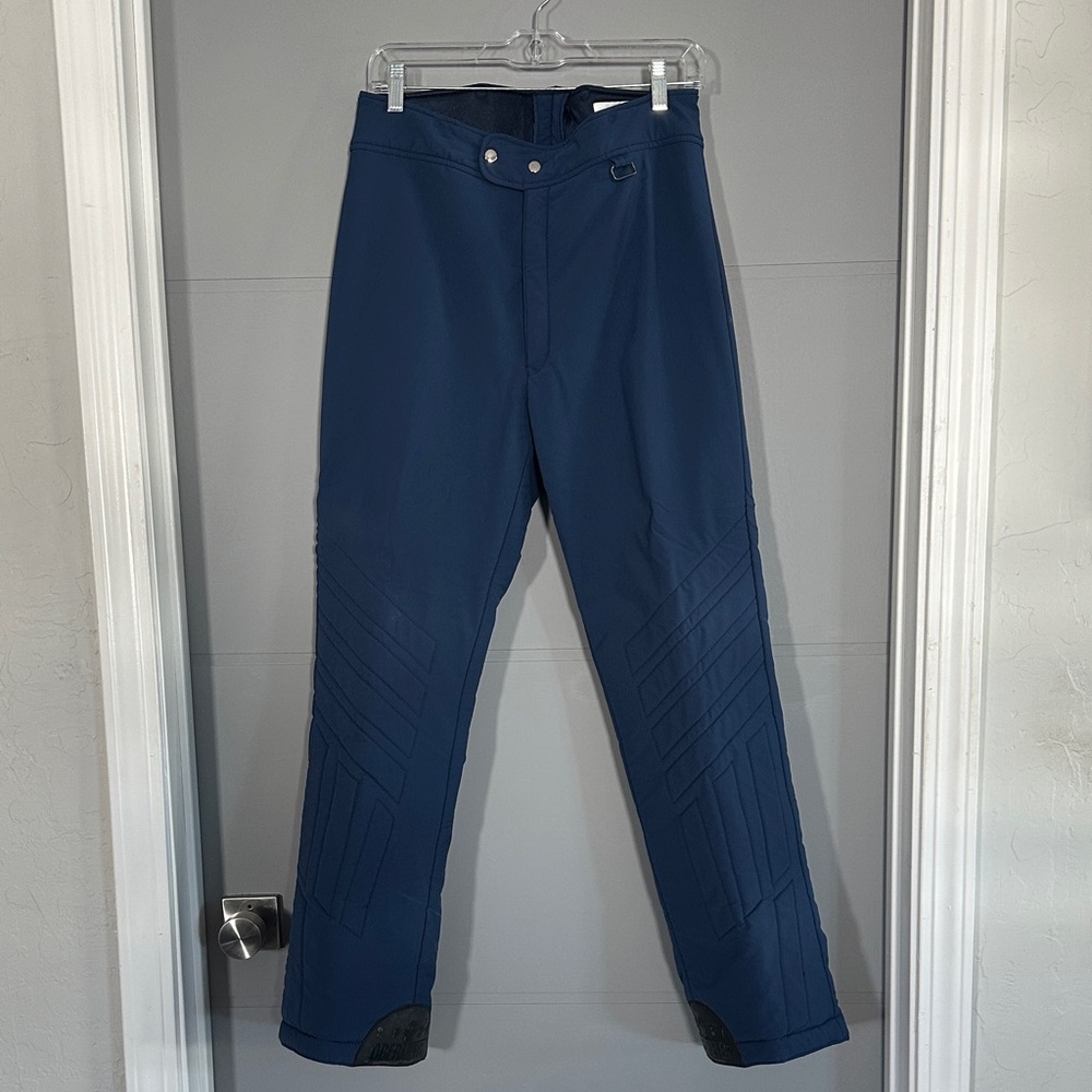 Men’s Early 80s Vintage Obermeyer Blue Ski Pants, Size 32R